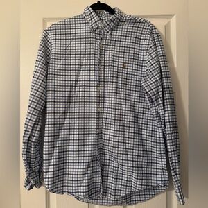 Blue checkered Long Sleeve Ralph Lauren Polo